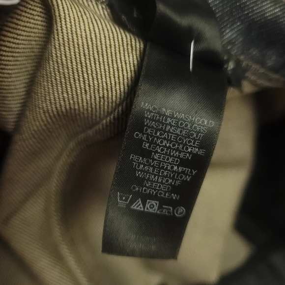 KENNETH COLE Jeans Jacket Asymmetrical Zip Snap Cuffs & Collar Sz 4 - Picture 7 of 8